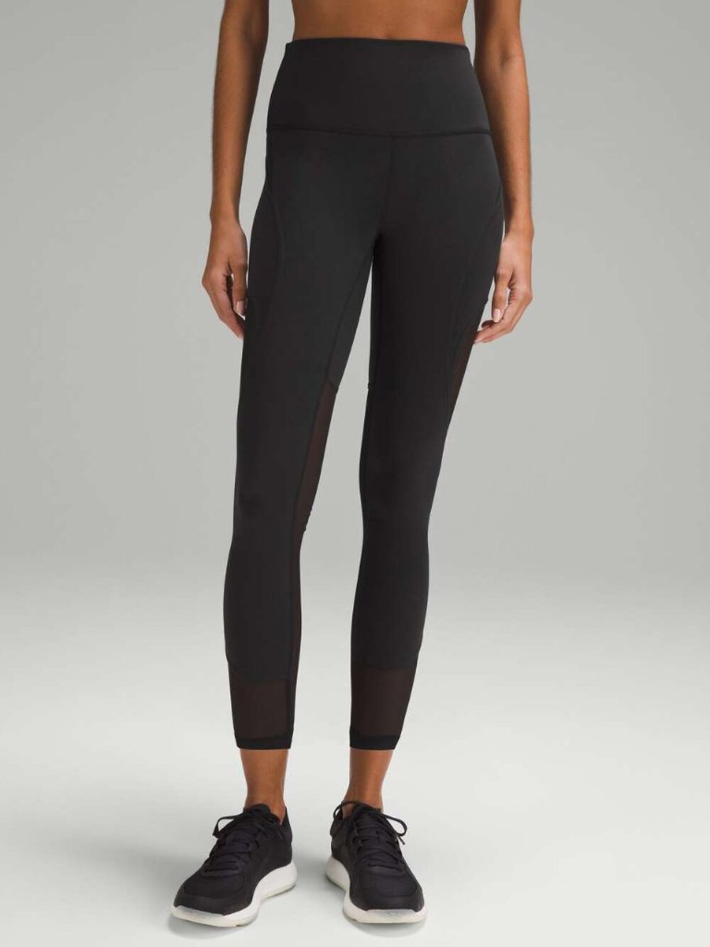Lululemon Women's Wunder Train Mesh Panel High-Rise Tight - Black